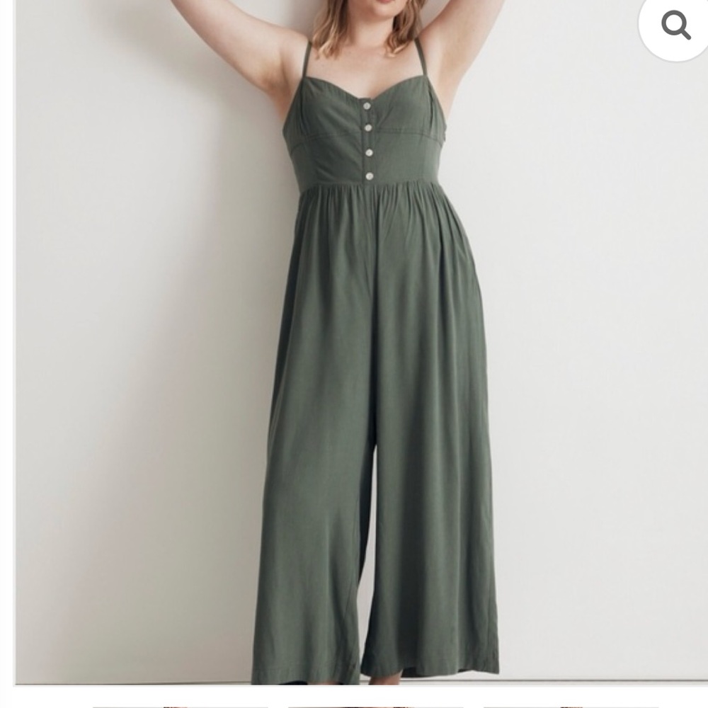 Madewell Green Wide-Leg Jumpsuit